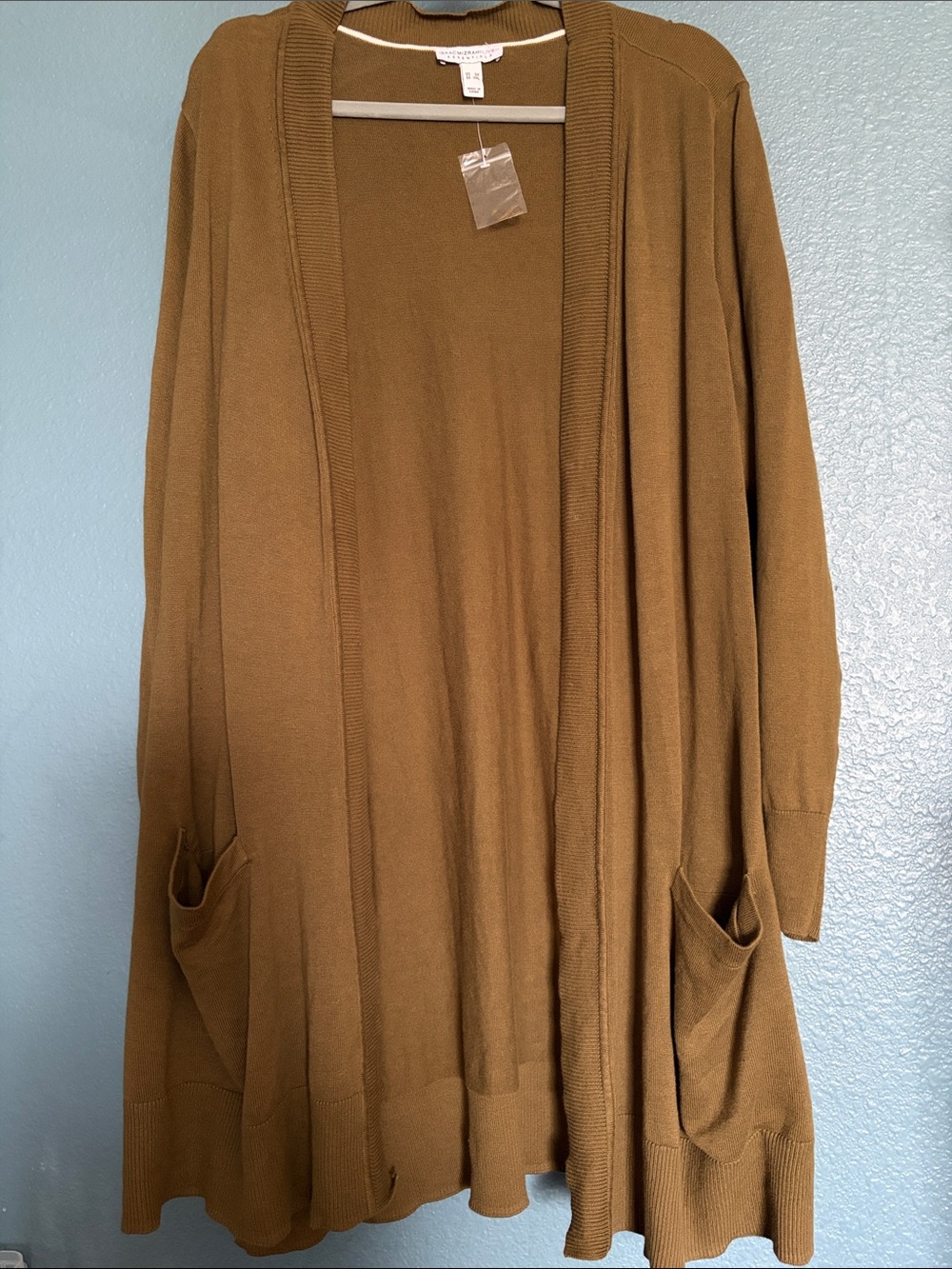 Isaac Mizrahi Live! Open-Front Pocket Cardigan 3X